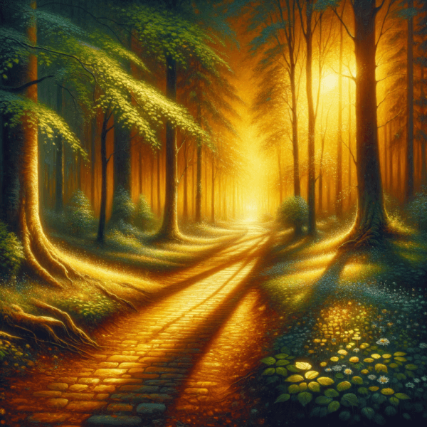 Soothing path through a tranquil forest