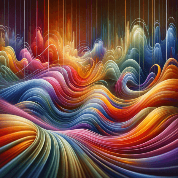 Abstract depiction of sound waves symbolizing harmony and healing for pain relief