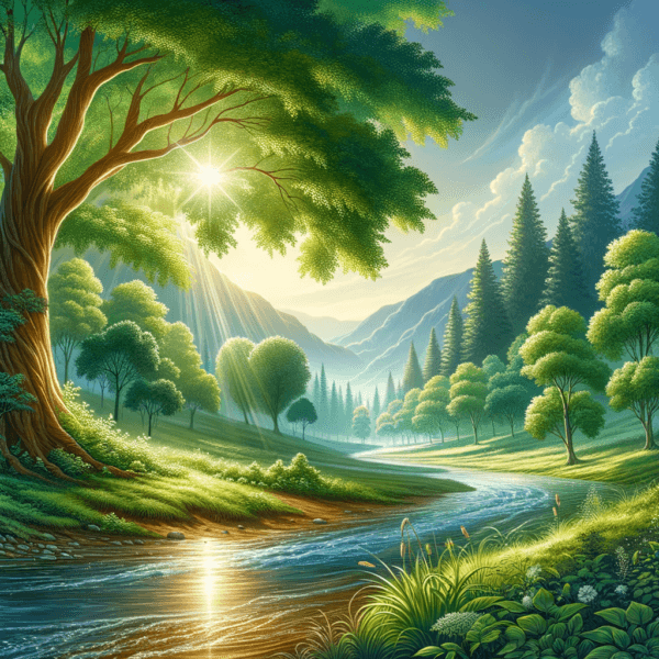 Gentle natural elements harmonizing, symbolizing the connection between mother and baby