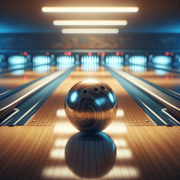 A tranquil bowling lane embodying calm focus