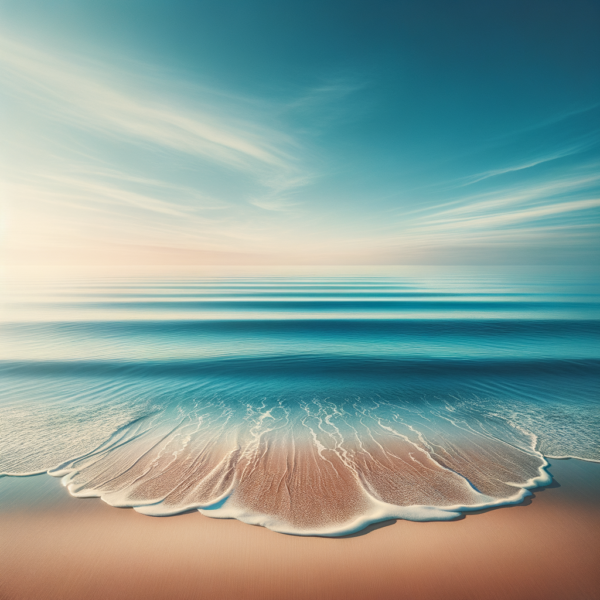Tranquil ocean waves symbolizing confident business mindset