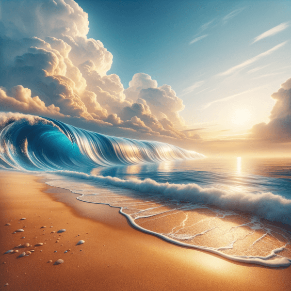 Serene ocean waves representing tranquility through hypnosis