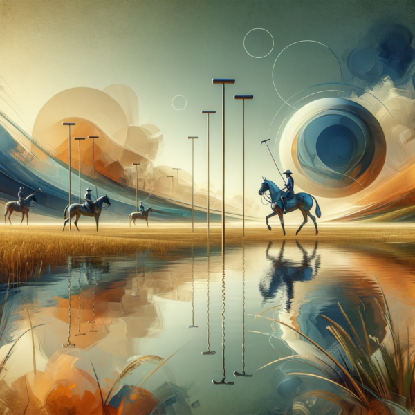 Artistic depiction of mental focus in polo game