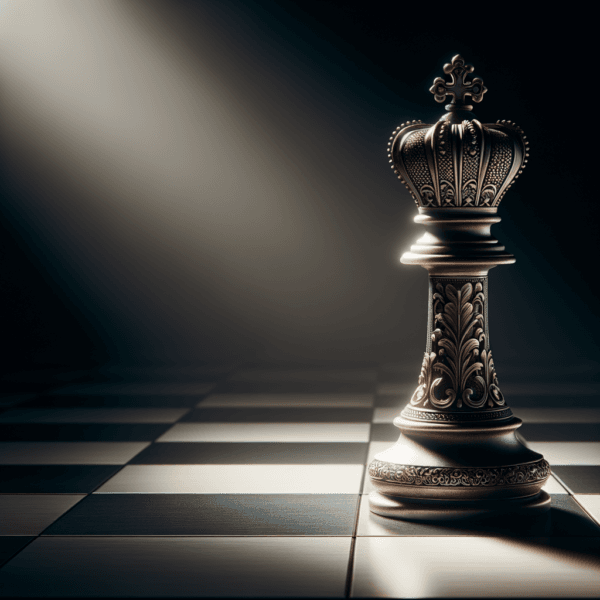 symbolic representation of chess mastery and confidence