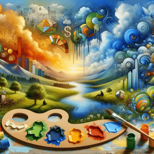 visual metaphor of business clarity and creativity