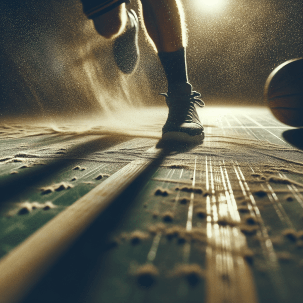 Basketball player confidently embracing the game