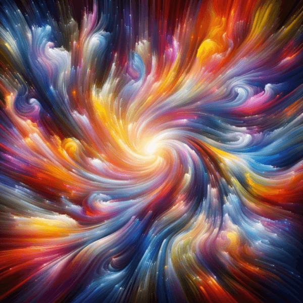 Radiant colorful hues symbolizing personal potential