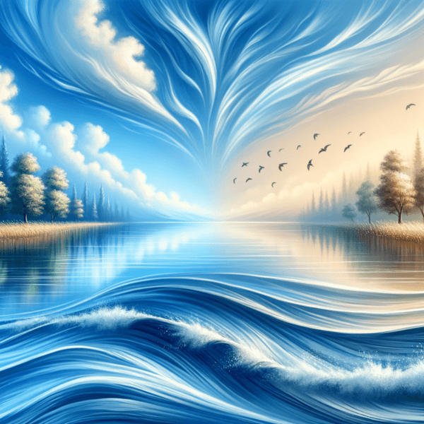 Symbolic representation of emotional balance through natural elements