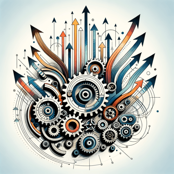 Abstract concept of business growth and innovation