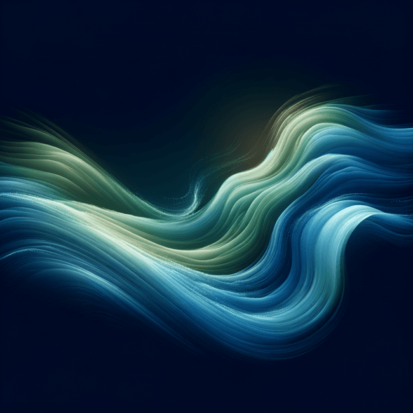Flowing energy visuals depicting calmness and well-being for hypnosis relaxation