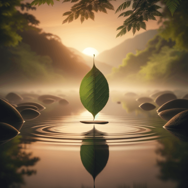 Runner achieving mind-body harmony