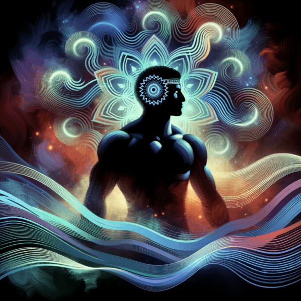 Conceptual illustration of hypnosis waves