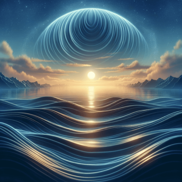 Gentle hypnotic waves illustration for building confidence