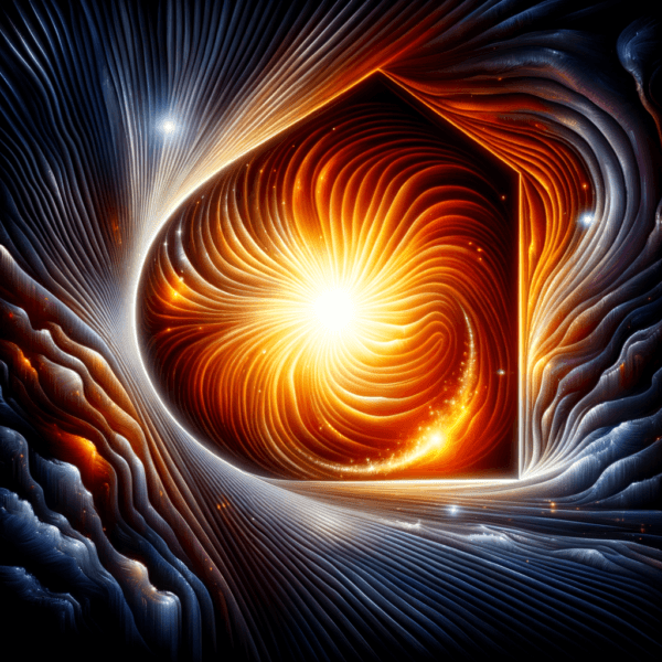 Conceptual image of a radiant inner light within a person, symbolizing internal wealth and knowledge.