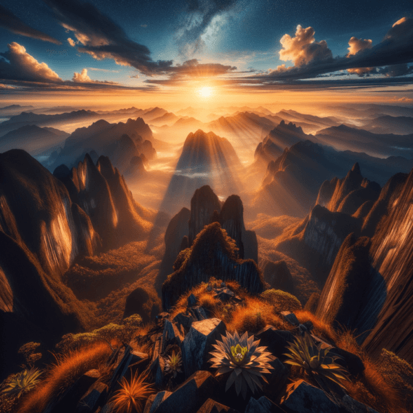 inspiring view from a high mountain