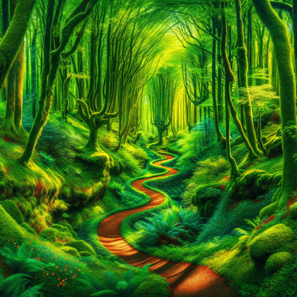 A path through a lush forest, representing clarity and new beginnings