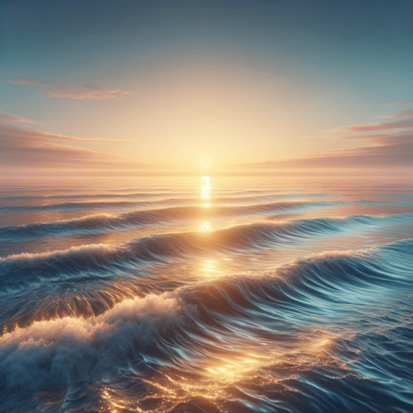 Ocean waves at sunrise for anger management hypnosis