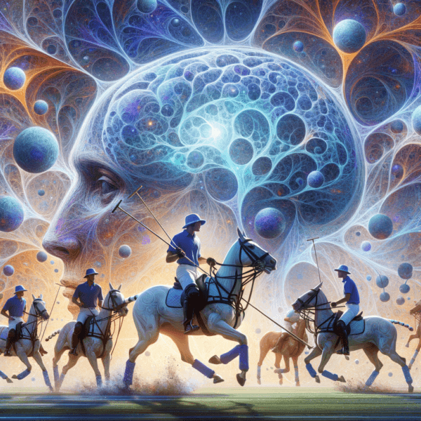 Artistic representation of mind pathways and polo performance