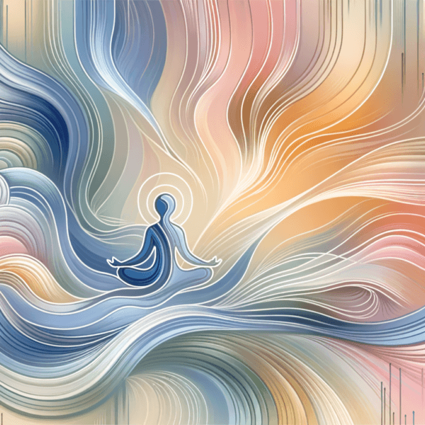 Abstract art symbolizing peaceful mindfulness and relaxation