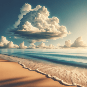 Calm ocean waves gently lapping against the shore