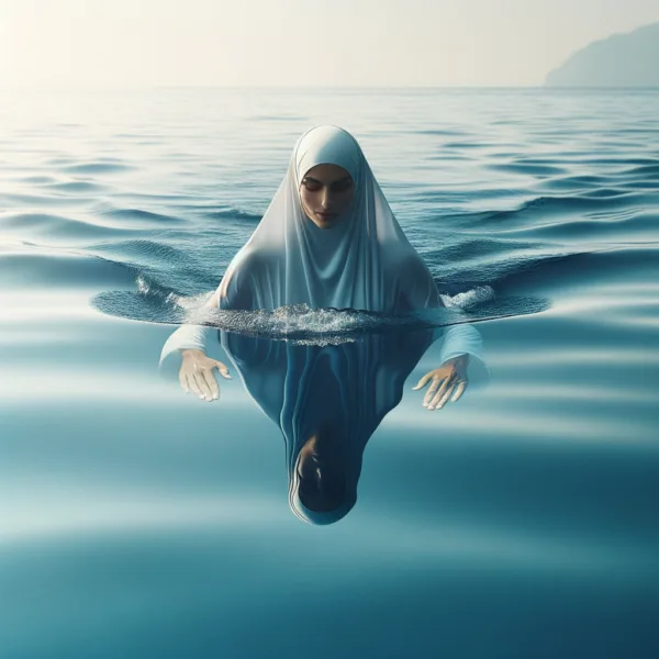Swimmer's perfect flow across clear blue waters