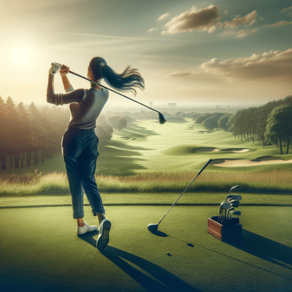 A peaceful golf swing demonstrating ease and confidence.