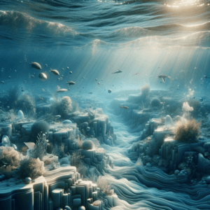Underwater scene portraying serenity and focus in swimming