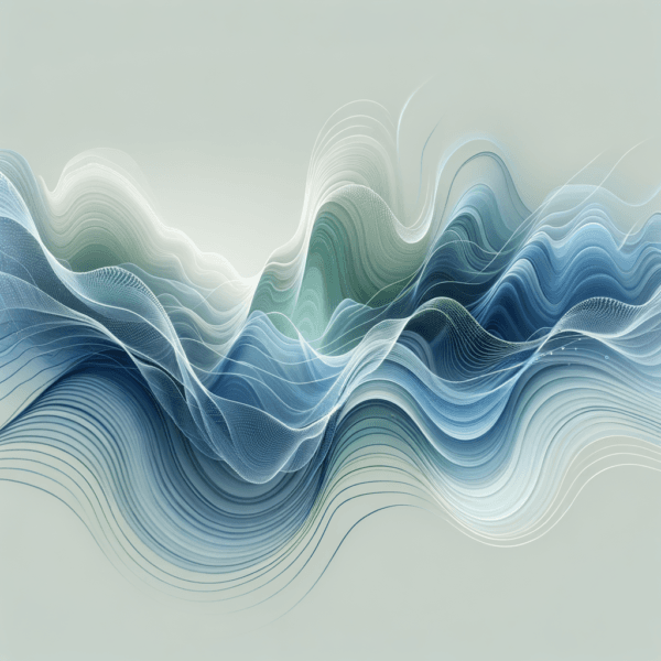 Visual representation of calming sound waves for hypnosis