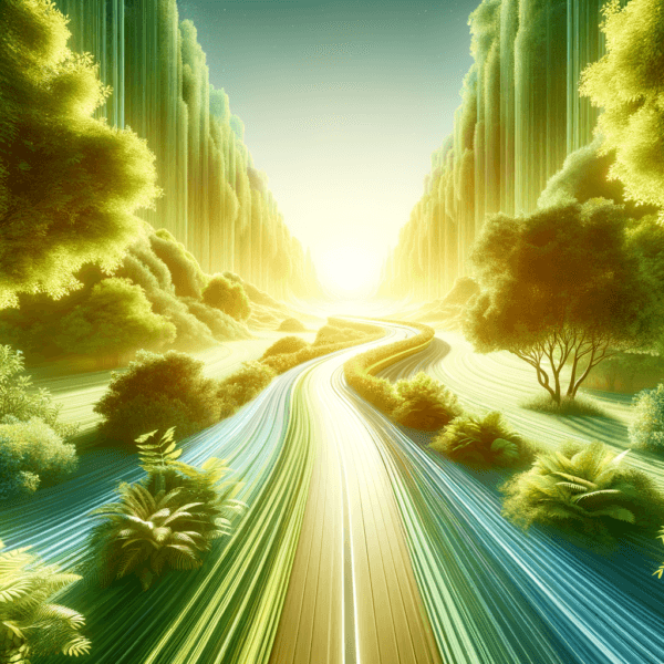 Pathway through a serene landscape symbolizing leadership clarity