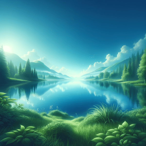 Soothing imagery of calm waters and clear skies symbolizing mental clarity