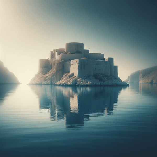 Soothing and tranquil fortress reflecting inner peace