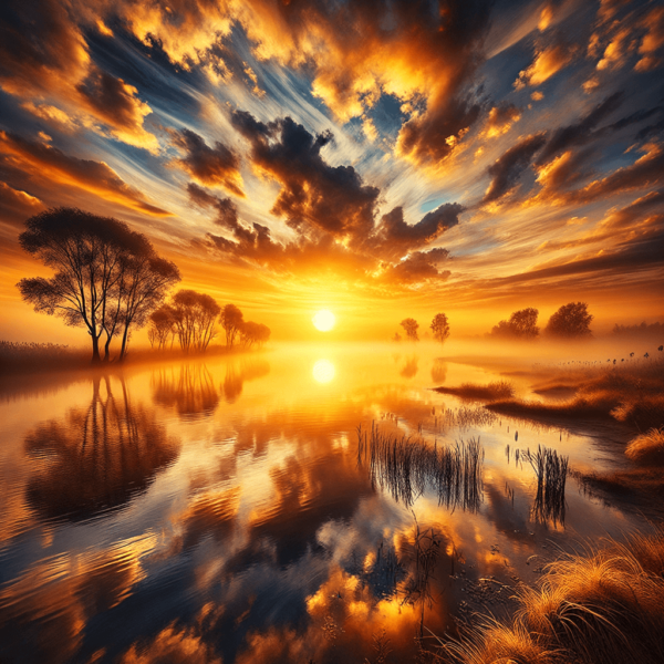 Calm, mindful landscape for hypnosis journey