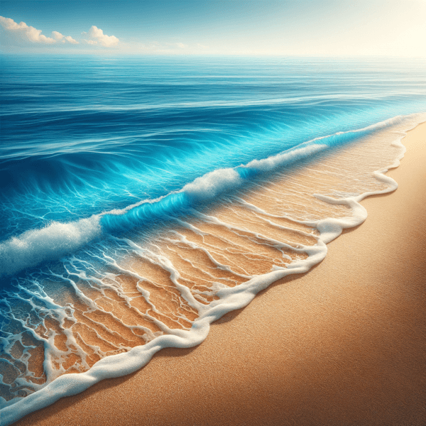 Peaceful ocean waves representing tranquility for hypnosis journey