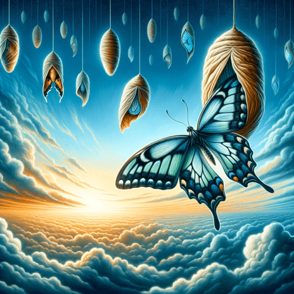 Visual metaphor of transformation in leadership