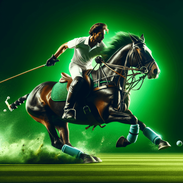 Visualization of a polo player with a focused mindset