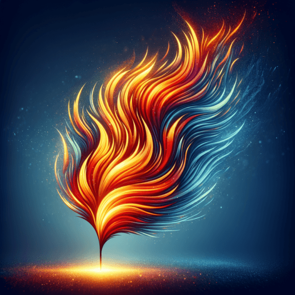 Artistic representation of a flame symbolizing passion and motivation