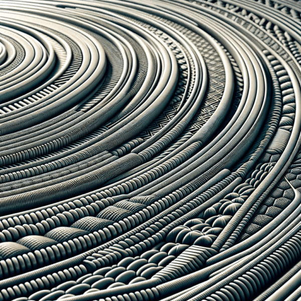 Close-up of a wrestling mat with clear focus on the mat’s texture